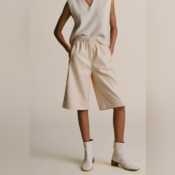 Mango Pants - These cream Bermudas are perfect for many different looks!